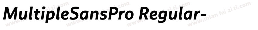MultipleSansPro Regular字体转换